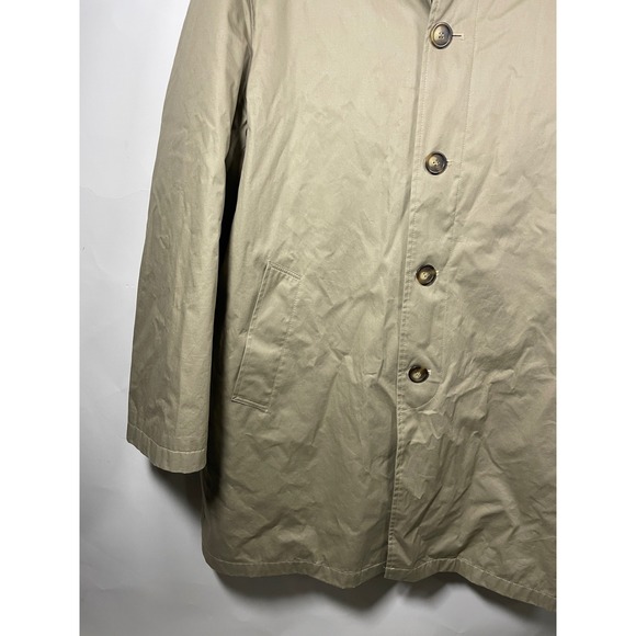 Ralph Lauren Men's‎ Tan Button Front Trench Coat Overcoat Jacket 44R - Picture 3 of 10